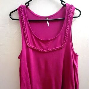 Free People Tank W/Braided Detail